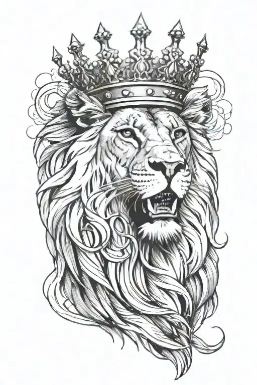 Lion Wearing A Crown