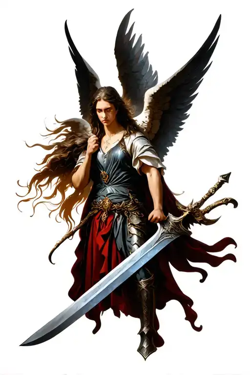 Warrior Angel Holding A Sword