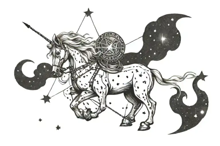 Sagittarius Constellation With Unique Stars