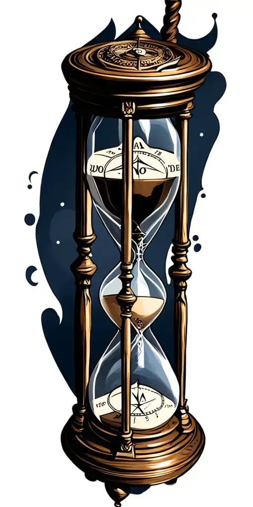 Hourglass And Compass