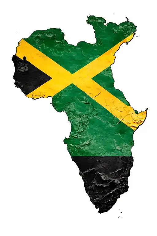 Philipino Mixed With Jamaica Flag Jamaica Map