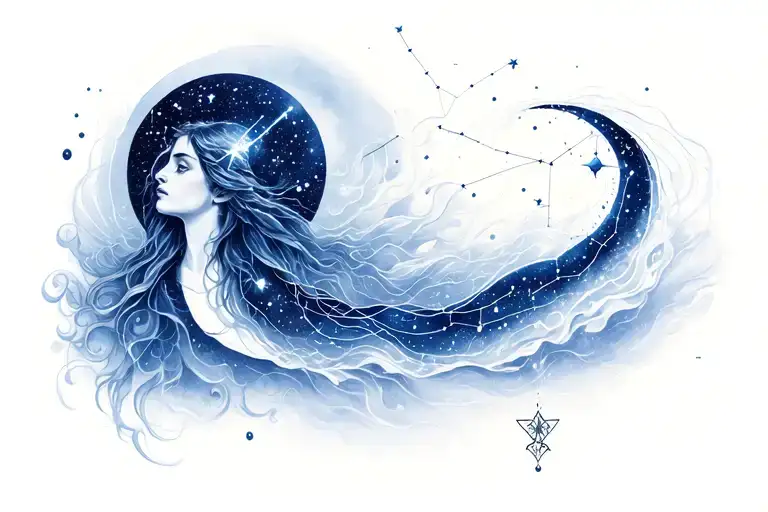 Aquarius Constellation Reflecting