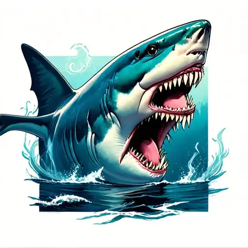 Poseidone With Shark