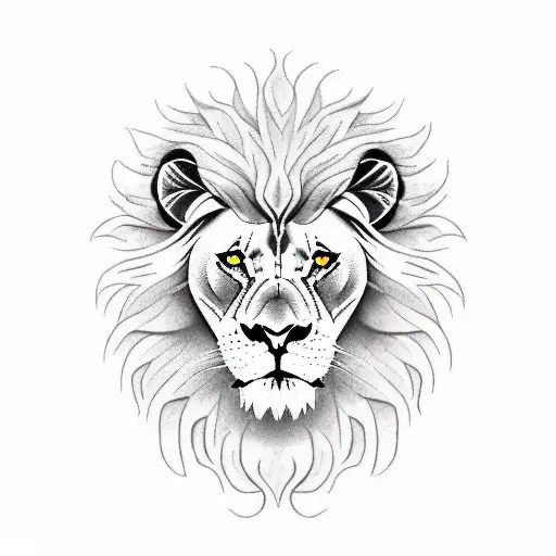 Evil Lion With Background