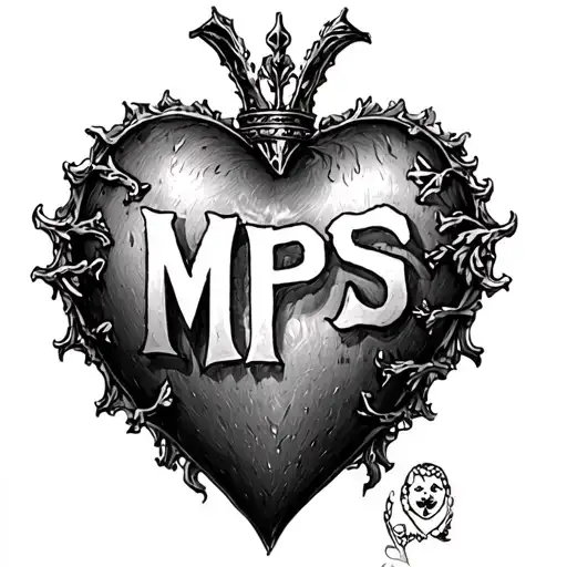 A Hart With Letters Mps In It