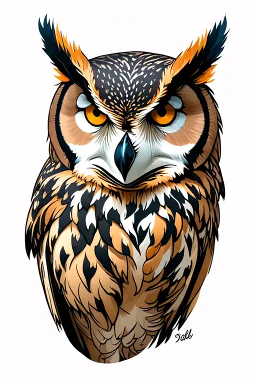 Owl And Wolf Scene Inspired