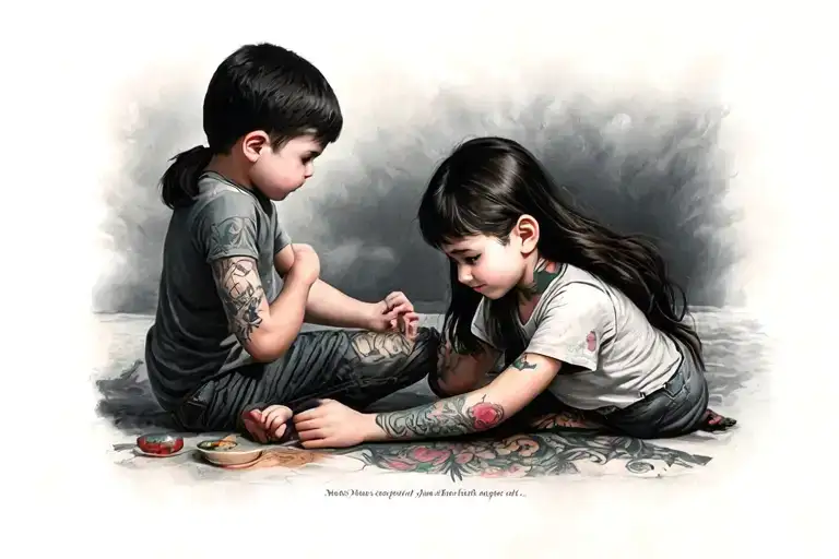 1 Boy 1 Girl Playing In The Nitendo