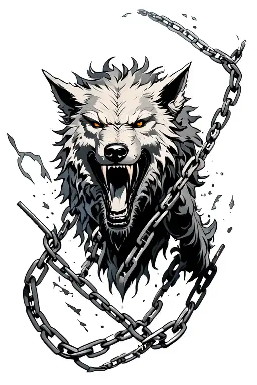 Fenrir Breaking Out Of Chains