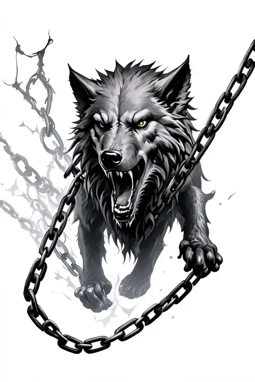 Fenrir Breaking Out Of Chains