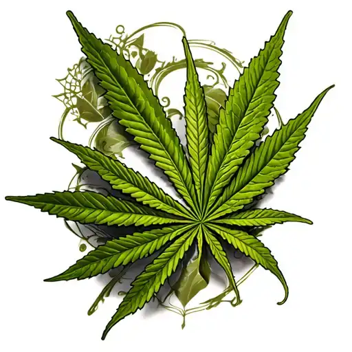 Diabolical Woman's Cannabis Leaf