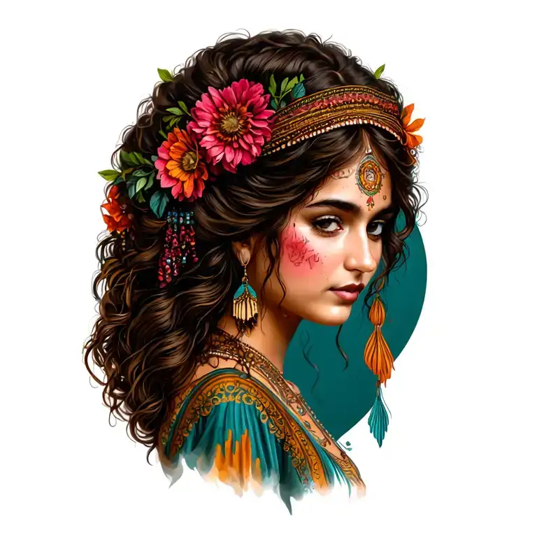 Gypsy Girl Side Profile