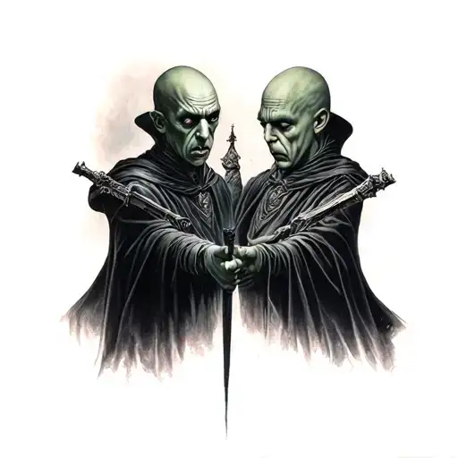 Voldemort Dueling Harry Potter