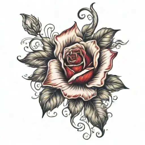 Cover Up Tattoo In Red