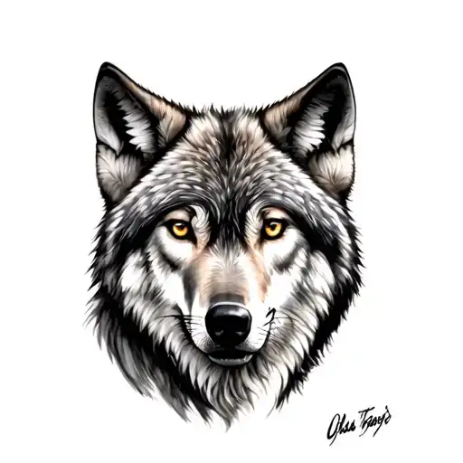 Black And Grey Soft Shaded Wolf