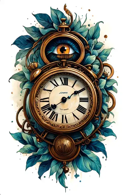 Clock And Eye And Time