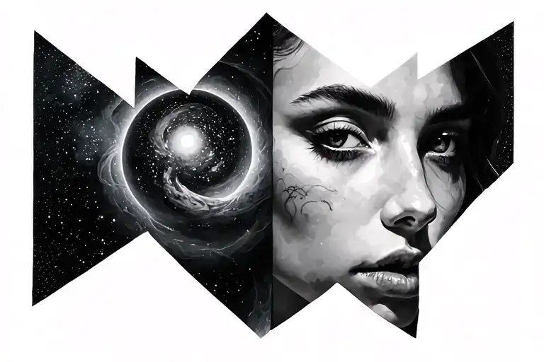 Universe Outline Of Her Face