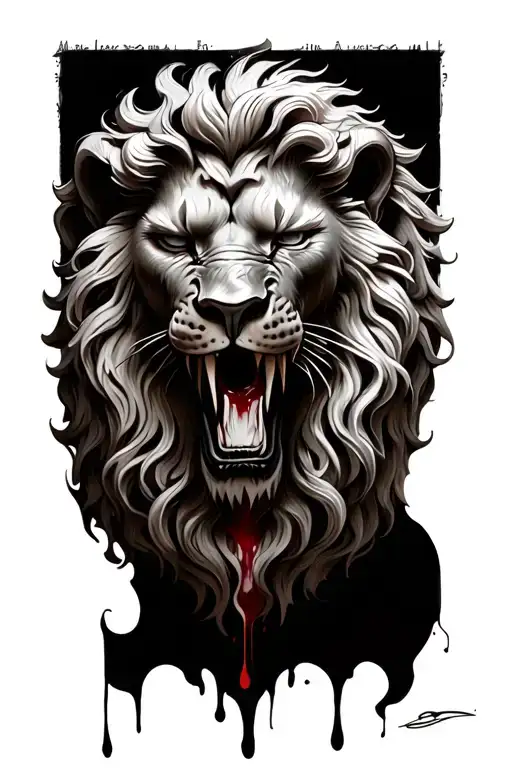 Celtic Lion Crying Blood Tears