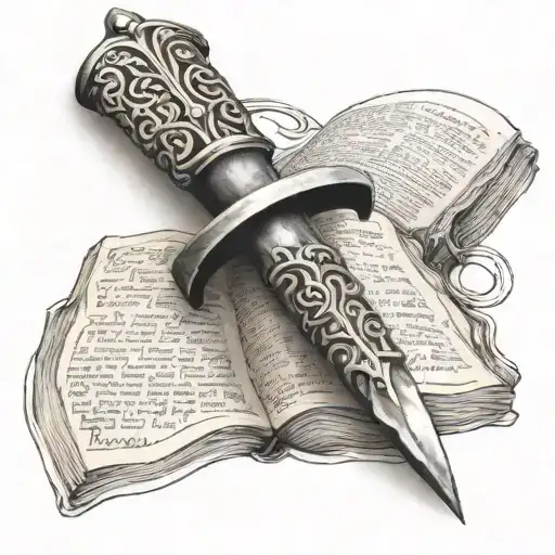 Sword With Bible Scripture