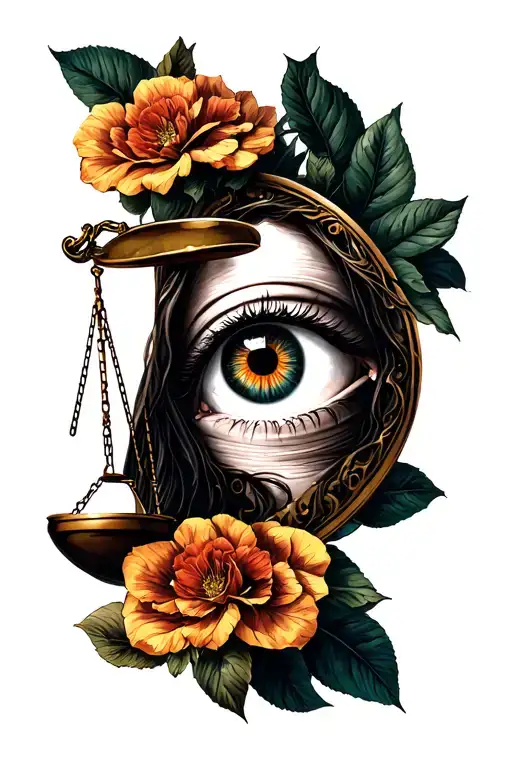 Virgin Banded Eyes With A Scale In The Hands Of The Truth