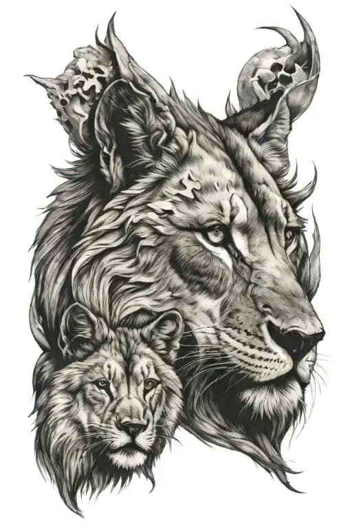 Lion And Wolf