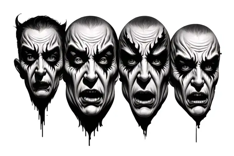 Evil Face Made Of Faces