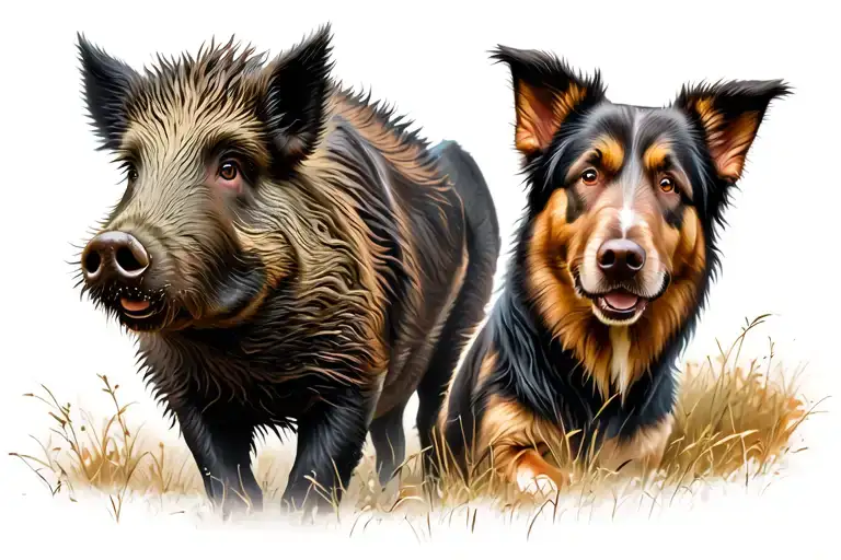 Hunting Boars With Dogs