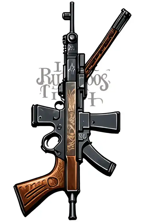 Ak47 Rifle Surrounded