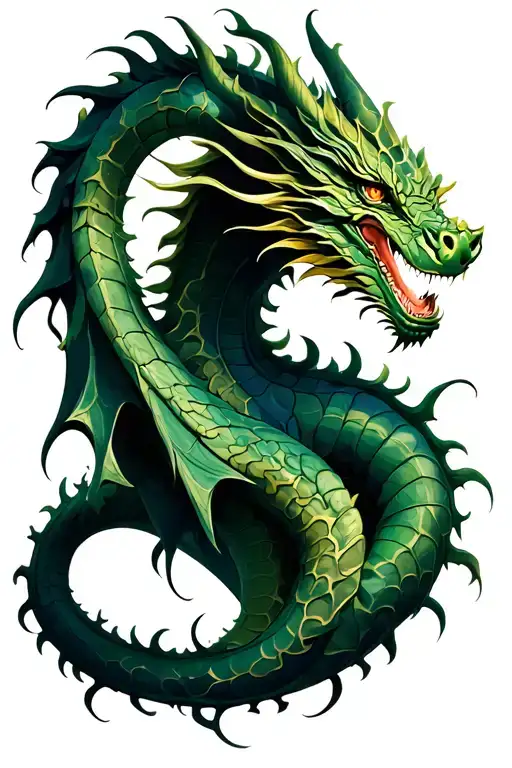 Dragon Covered In Vines