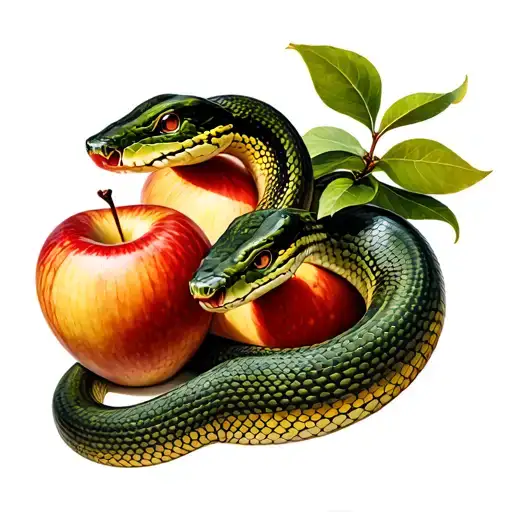 Snake And Apple Tree