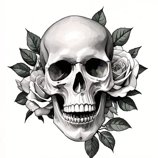 Skull Roses Wrapped