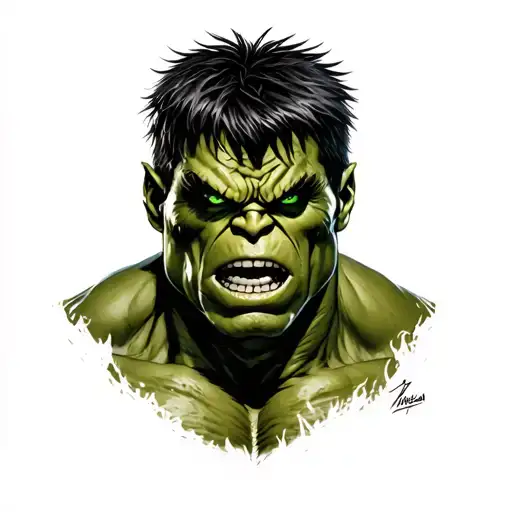 The Incredible Hulk Black And Gray Avengers With Green Eyes