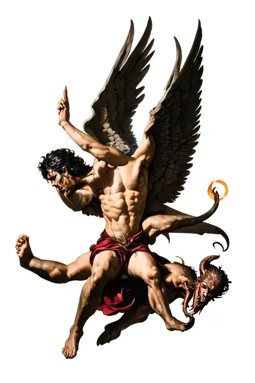 Archangel Defeating Lucifer