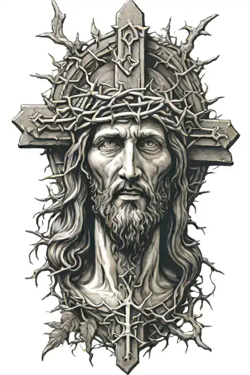 Jesus Christ Cross With Thorns