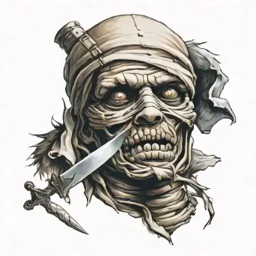 Mummy Bandages With A Hidden Dagger