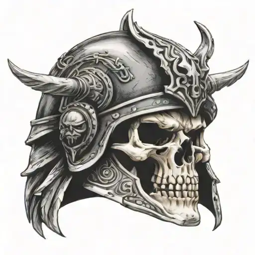 Biker Skull Spartan Helmet