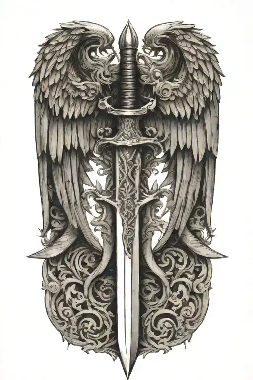 A Think Simple Longsword With One Side Wing