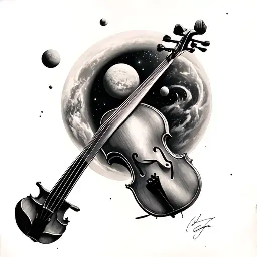 Violin And Space