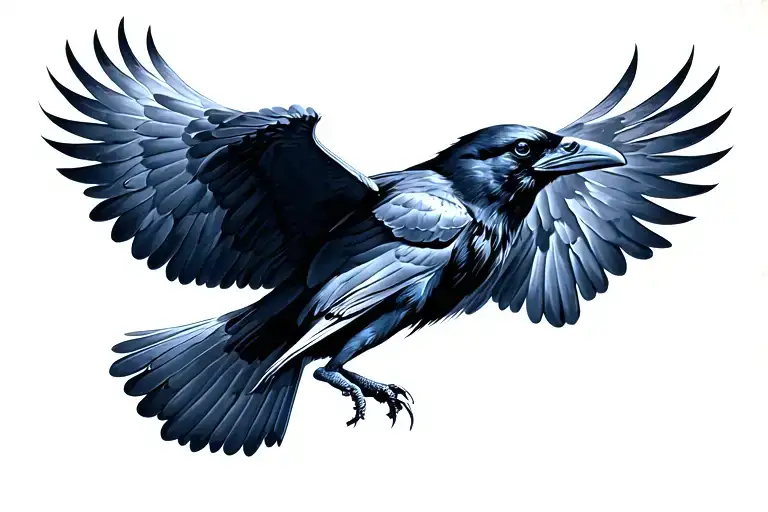 Raven Flying