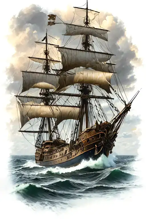 Flying Dutchman Ship From Pirates Of The Caribbean