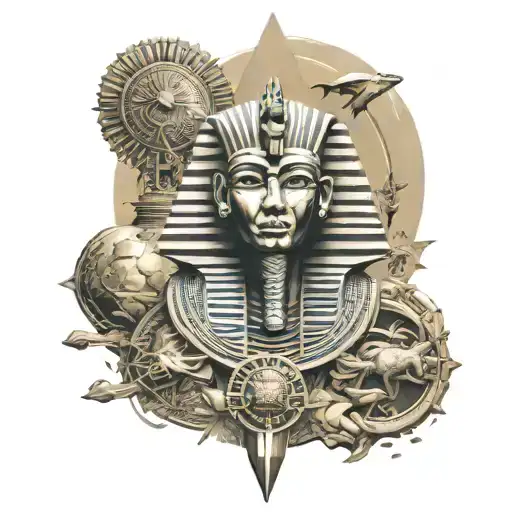 Egyptian Theme With Space Elements