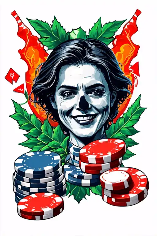 Risk Taker With Gambling And Scamming Related Symbols