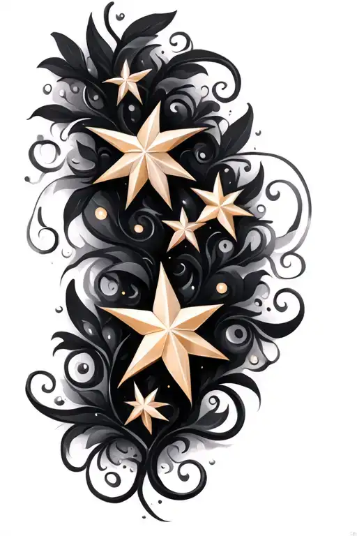 Shooting Stars Wrapper Tribal Vines