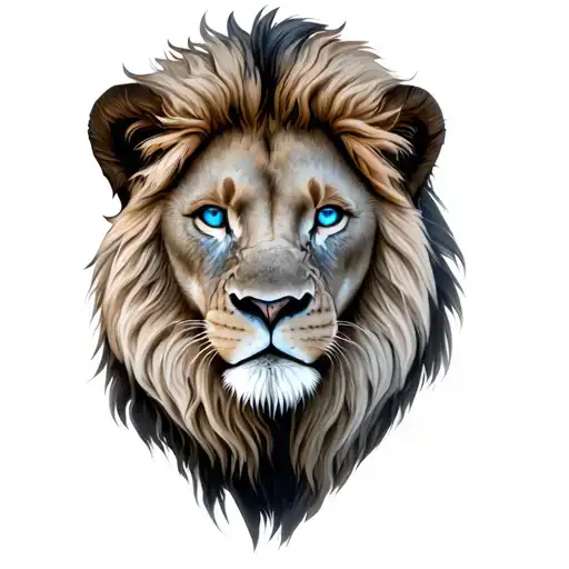 Lion With Blue Eyes