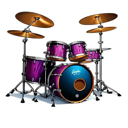 Aerial View Of A Drumset