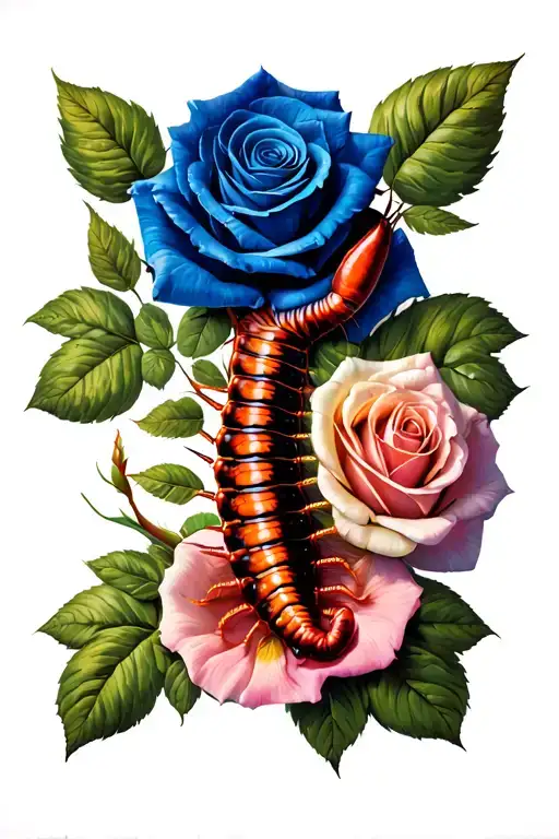 Centipede And Roses