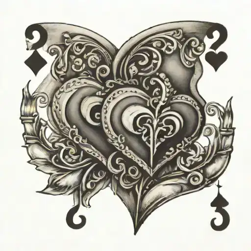 Two Playing Cards Numbered 2 And 3 Hearts And Spades