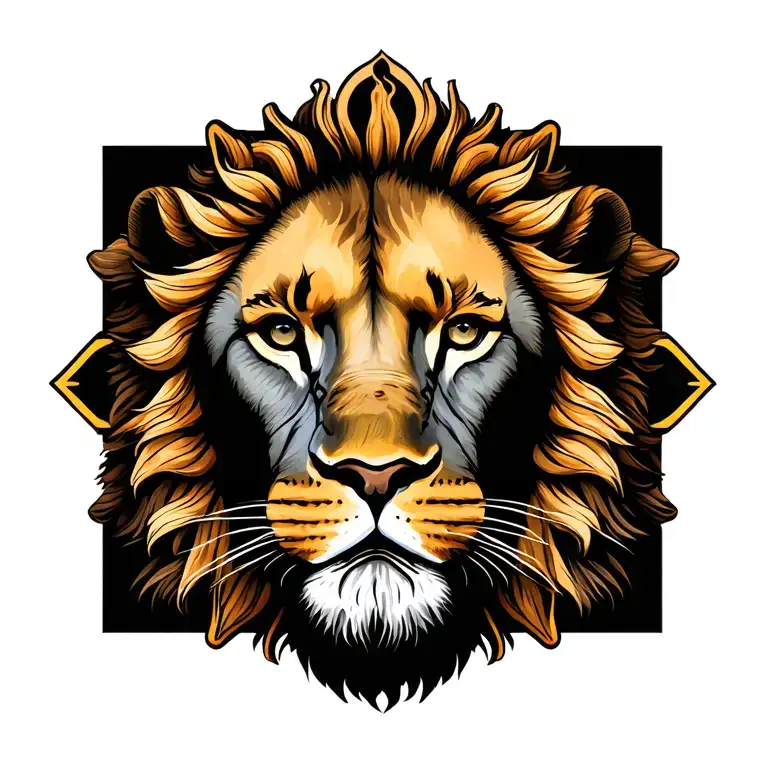 Leon With A Sun And Symbol Leo