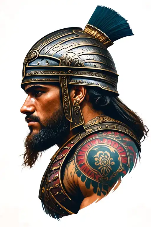 Gladiator Side Profile Full Body On Forarm