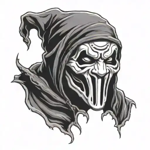 Ghostface Mask Tattoo Design