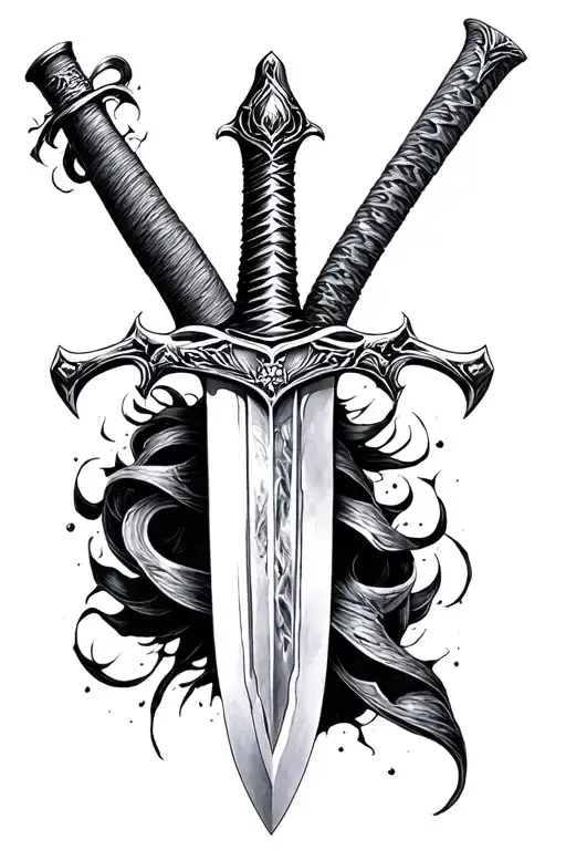 Sword Black And White